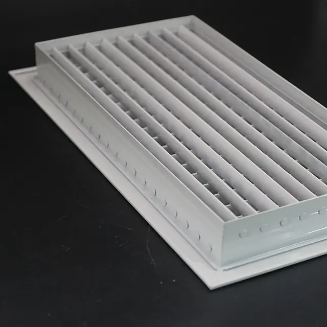 Высокий воздушный поток боковой или потолочный HVAC крышка вентиляционного отверстия алюминиевая двойная отклоняющая линейная решетка для гостиничного номера