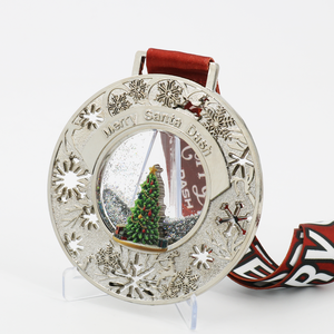 Medallas Deportivas Personalizadas con Diseño Gratuito, Medallas de Metal para Concursos de Ortografía, Recuerdos, Diversión Navideña, Carreras, Medalla de Estrella con Purpurina y Efecto Arena Movediza - Product Image 1
