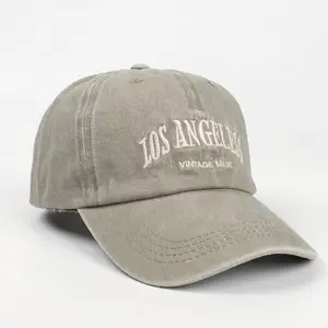 Chapéu Gorra de algodão lavado unissex, chapéu esportivo bordado personalizado leve para homens e mulheres, respirável e macio para uso casual