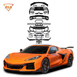 Kit de carrosserie de vente directe pour <span class=keywords><strong>Chevrolet</strong></span> <span class=keywords><strong>Corvette</strong></span> C8 mise à niveau vers le kit de carrosserie de style Z06 avec becquet en Fiber de carbone - Product Image 1
