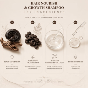 Champú Natural con Biotina para Nutrir y Estimular el Crecimiento del Cabello, Tecnología Patentada de Colágeno Hidrolizado, Estimula el Pigmento del Folículo Capilar, Tratamiento Capilar - Product Image 5