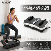 Titreşimli Masaj Platformu Crazy Fit Titreşim Plakası Egzersiz Aleti Kilo Verme Ayakta Vücut Sarsma Mini Fitness Platformu