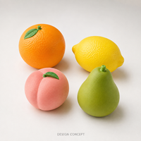 Balle anti-stress en mousse personnalisée en forme de fruits (orange, citron, pêche, poire) – Cadeau promotionnel de bureau