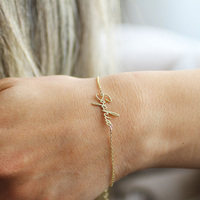 Bijoux faits à la main personnalisés bracelets de couples pour lui et son couple bracelets longue distance initiales bracelet lettre initiale