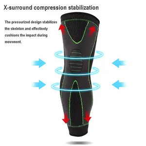 Nylon Knitting Sports Brace Extended Knitting Breathable Knee Support Football Volleyball Basketball Adjustable Knee Pads Knee