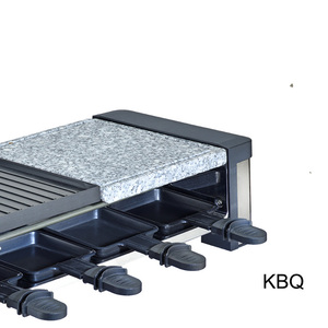Grill électrique <span class=keywords><strong>Raclette</strong></span> d'intérieur sans fumée certifié CE pour 8 personnes, en acier inoxydable, <span class=keywords><strong>plaque</strong></span> antiadhésive, 1200W, usage domestique - Product Image 5