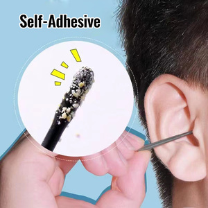 Cuillère à oreille jetable <span class=keywords><strong>coton</strong></span>-<span class=keywords><strong>tige</strong></span> collant adulte noir propre rotatif dans l'oreille - Product Image 4