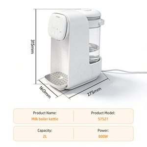 Chauffe-biberon et réchauffeur de lait infantile pour café, céréales, thé, avec option de température précise, récipient en verre de 2 L, acier inoxydable 316, veilleuse - Product Image 6