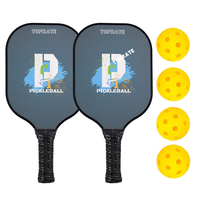 Raquette de pickleball Toprate 220g, durable, de haute qualité, légère, 4 couches de fibre de carbone T700, grain 16mm, noyau en nid d'abeille 16mm, PP 16mm