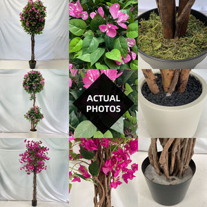 Plantes Artificielles en Gros - Bonsaï Bougainvillier Réaliste, Faux Arbre à Fleurs Vertes dans des Pots Élégants pour la Décoration Maison et Bureau - Product Image 3