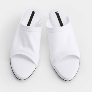 DB hecho a mano gran oferta últimas señoras zapatillas de cuero antideslizante Peep Toe cuña pendiente tacón mulas sandalias para mujer - Product Image 4