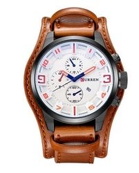 สายสีน้ำตาลหน้าปัดสีขาว4เส้น