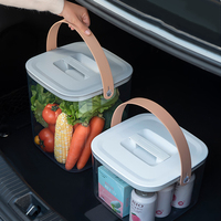 Conteneur de stockage de céréales de 12 kg en PET transparent, design moderne, grande capacité, avec couvercle et poignée, pour la maison, la cuisine, le soja
