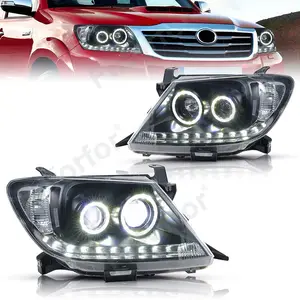 Led Car Front Lamp DRL With High Beam Low Beam Head Lamp For Toyota Hilux Vigo Revo Rocco 2005-2011 Headlights