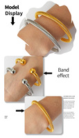 Bracelet élégant et tendance pour femme, minimaliste, géométrique, plaqué or/argent, avec perle en acier inoxydable torsadée, pour un usage quotidien