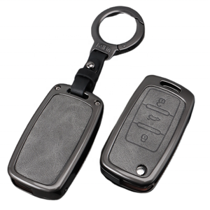 Custodia portachiavi in pelle di lusso personalizzabile in metallo chiavi auto in lega di zinco con Logo auto in forma modello portachiavi - Product Image 1