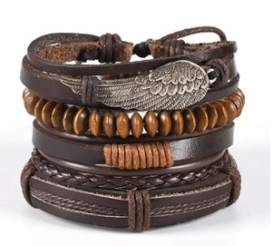 Braccialetto di <span class=keywords><strong>cuoio</strong></span> di modo per gli uomini dei monili del Commercio All'ingrosso N911163 - Product Image 6
