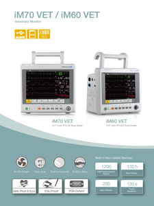 Monitor Veterinario Edan IM70, Monitoreo Multiparamétrico en Tiempo Real para Hospitales y Clínicas Veterinarias - Product Image 4