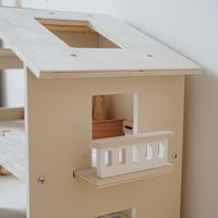 Maison de Poupée Miniature Éducative en Bois à Monter Soi-même pour Enfants, Jeu d'Imitation, pour Filles et Garçons