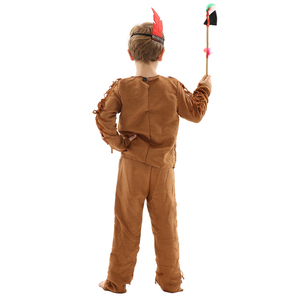 Costume <span class=keywords><strong>da</strong></span> Indiano per Bambini Abito Nativo Americano per Ragazzi Costume <span class=keywords><strong>da</strong></span> Indiana per Ragazze per Halloween - Product Image 4