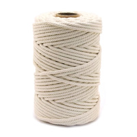 Haute qualité 3mm 100% coton naturel macramé cordon bricolage artisanat tricot et emballage corde ficelle ficelle