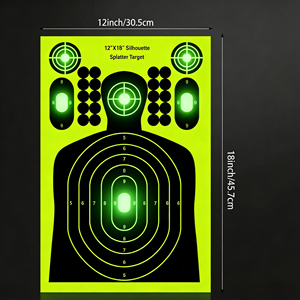 Papel de Tiro que Brilla en la Oscuridad, Fácil de Ver al Impactar, Papel de Tiro de Alta Visibilidad para Práctica con Retroalimentación Visual - Product Image 4