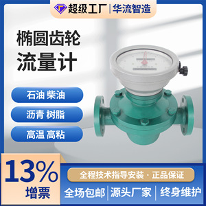 Cast Iron Oval Gear Flow Meter 0.04-1000m3h High Viscosity Diesel Mechanical Volumetric Flow Meter Rotary Meters - Product Image 3