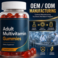Fabricación por Contrato OEM ODM, Gomitas Multivitamínicas para Adultos para Energía y Apoyo Inmunológico