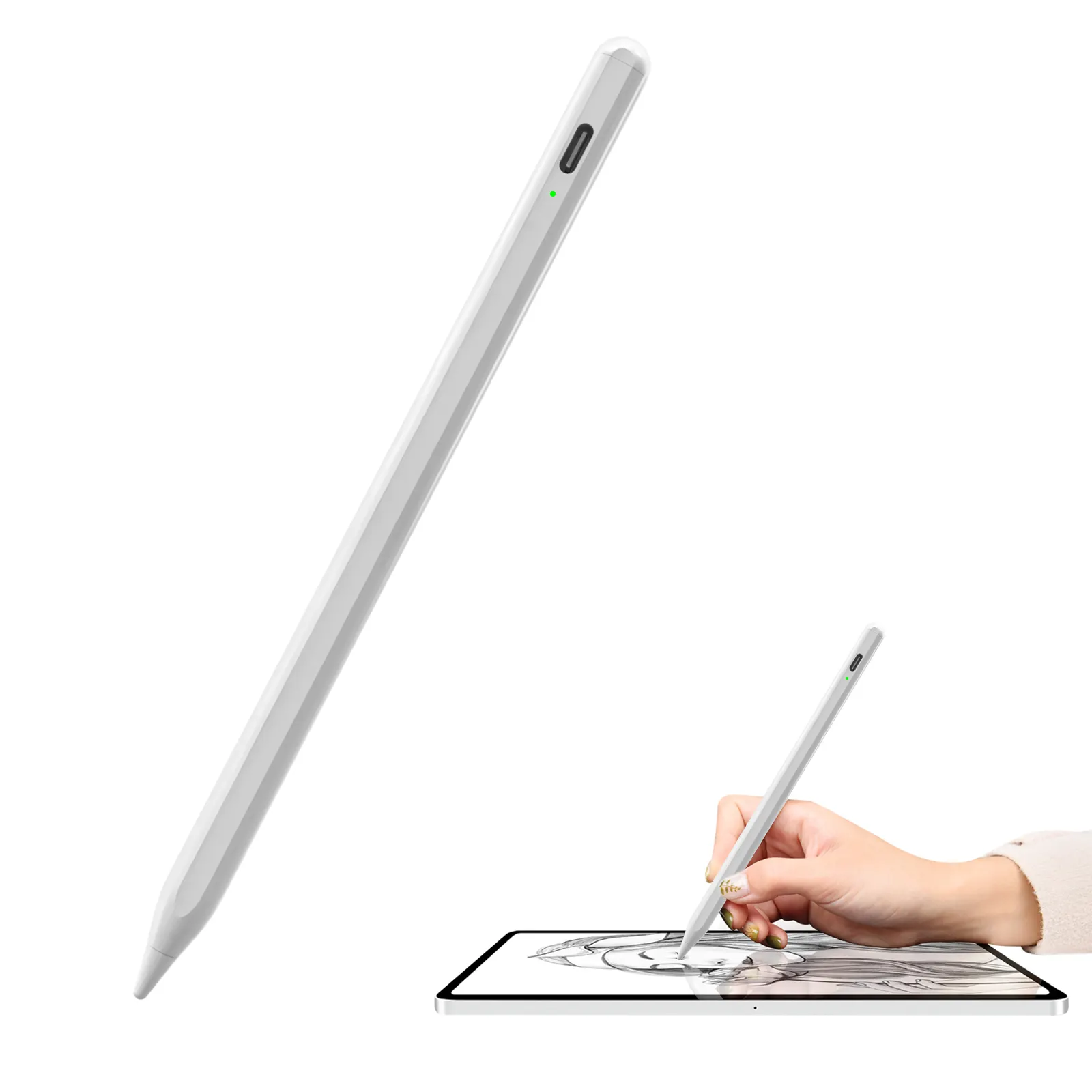 ปากกาสไตลัสสำหรับ Ipad,ปากกาสำหรับใช้งานหน้าจอสัมผัสมีการปฏิเสธฝ่ามือ