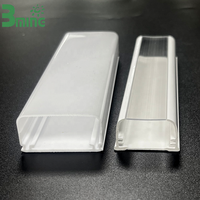 Couverture de tube lumineux LED en polycarbonate co-extrudé, diffuseur PC bicolore pour tube lumineux LED, fabrication OEM personnalisée