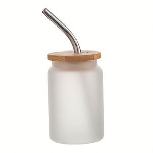 Bouteille d'eau en verre dépoli transparent pour sublimation, type Mason Jar, canette de bière, gobelet 3,5 oz - Product Image 3