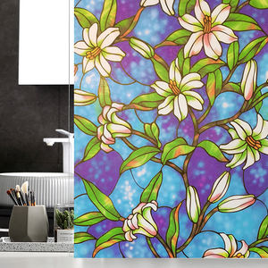 Nueva Flor <span class=keywords><strong>de</strong></span> lirio ventana <span class=keywords><strong>privacidad</strong></span> vidriera ventana película antiaspecto aislamiento térmico ventana pegatina <span class=keywords><strong>vinilo</strong></span> <span class=keywords><strong>para</strong></span> decoración <span class=keywords><strong>de</strong></span> <span class=keywords><strong>ventanas</strong></span> <span class=keywords><strong>de</strong></span> vidrio - Product Image 2