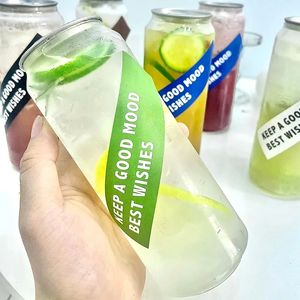 MOSEENER OEM PET trasparente lattine di plastica per bevande 250ml 330ml 350ml 500ml 650ml facile da aprire succo può bere parti di macchine per vino - Product Image 6