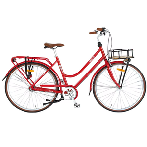 <span class=keywords><strong>Vélo</strong></span> de <span class=keywords><strong>ville</strong></span> à une vitesse pour femmes, cadre en acier, fourche à suspension, jantes en alliage d'aluminium, freins à disque, panier avant, bleu noir, prix abordable - Product Image 3