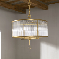 Lustre suspendu en cristal à LED avec cadre en cuivre, style moderne de qualité, décoration de salle à manger, décoration intérieure personnalisée