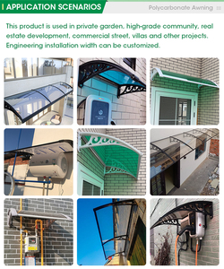 120*240cm ngoài trời <span class=keywords><strong>DIY</strong></span> mưa nơi trú ẩn phía trước cửa sổ tán <span class=keywords><strong>Polycarbonate</strong></span> rỗng tấm nhựa mái hiên - Product Image 5