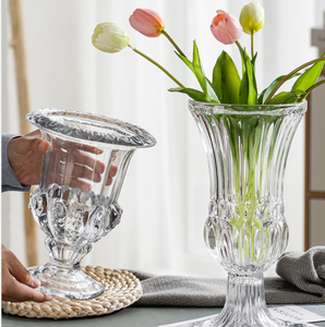 M-V01 petit Vase de fleurs en verre romain transparent, Vase de fleurs artificielles pour la décoration de Table de mariage - Product Image 3