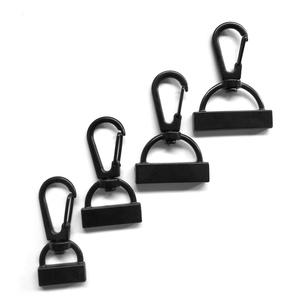 Clips de sangle de sac en métal noir avec anneau en D - Mousquetons pivotants robustes pour la remplacement de la sangle d'épaule de sac à main DIY - Product Image 3
