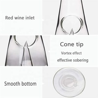Carafe à vin de luxe artisanale, design triangulaire antique en verre borosilicate, logo personnalisé, forme conique unique, emballage sur mesure