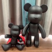 Ventes chaudes DIY Fluid Bear 18/23/33/53/75/100cm Violent Black Bear Resin Crafts Jouets peints pour enfants Outils de dessin Décoration de la maison