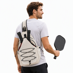 Oxford Sport-Reisetasche Pickleball Umhängetasche Crossbody Schläger-Schultertasche 4 Taschen Großes Hauptfach Leichtgewicht OEM ODM - Product Image 3