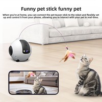 Robot de Entretenimiento y Monitoreo para Gatos HD de 4MP con Palo Interactivo, 6 Modos, Control por Aplicación, Visión Nocturna, WiFi 2.4G, OEM