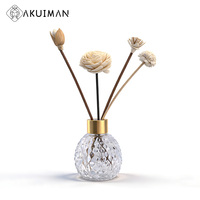 Flacons de parfum vides de luxe 30 ml, diffuseurs de parfum de calibre lourd, emballage en verre de forme étrange