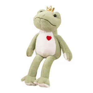 Venta al por mayor Amantes de los animales de peluche Rana Lindo juguete de peluche Muñeca de regalo de San Valentín