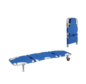 Hospital Use Easy Carrying Rescue Patient Transfer Emergency Aluminum Ambulance Stretcher Trolley Patient Transfer Bed