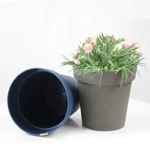 Hot Selling Garden Home Decoration Bamboo Fiber Plastic Nursery Planter Pot Flowerpot For Succulent Orchid