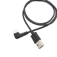 Cable USB de datos de codo de ángulo de 90 grados, carga rápida tipo C, 30/28/26 Awg, ordenadores de ángulo recto de cobre puro, escáneres de código de barras