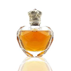 Collezionista Edizione 50ml 100ml di cristallo a forma di cuore nobile bottiglia di profumo unica vuota con corona intagliata - Product Image 3