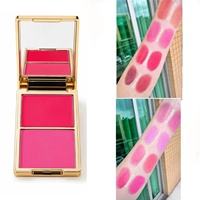PROMO EXCEPTIONNELLE : Palette de Fards à Joues 2-en-1 Effet Lumineux – Poudre Compacte et Crème – 9 Couleurs Véganes – Contour Mat Crème & Poudre