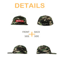 Casquette Snapback à Visière Plate Personnalisée OEM, Vente en Gros, Casquettes Camper Unies à 5 Panneaux avec Patch Tissé